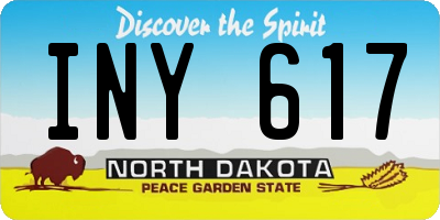 ND license plate INY617