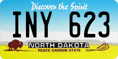 ND license plate INY623