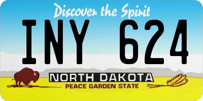ND license plate INY624