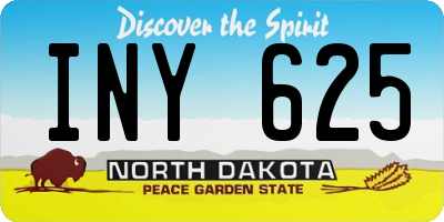 ND license plate INY625