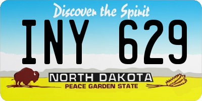 ND license plate INY629