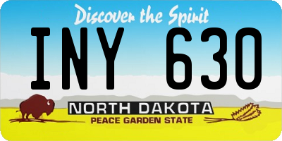 ND license plate INY630