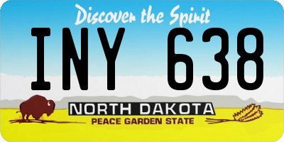 ND license plate INY638