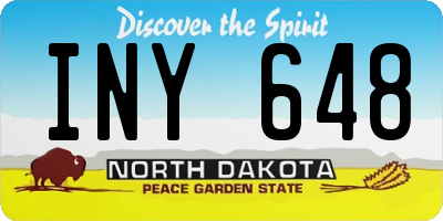 ND license plate INY648