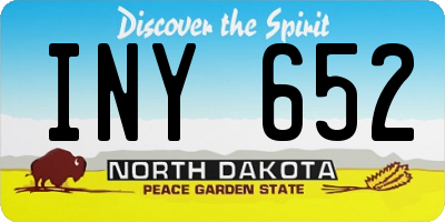 ND license plate INY652