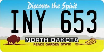ND license plate INY653