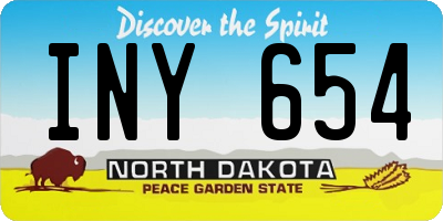 ND license plate INY654