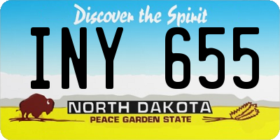 ND license plate INY655