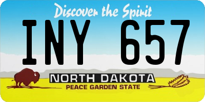 ND license plate INY657
