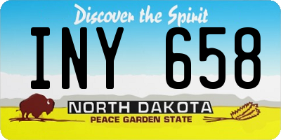ND license plate INY658