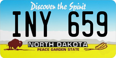 ND license plate INY659