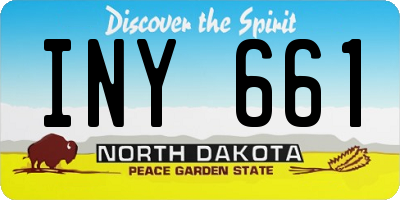 ND license plate INY661