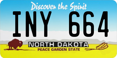 ND license plate INY664
