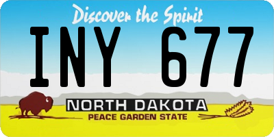 ND license plate INY677