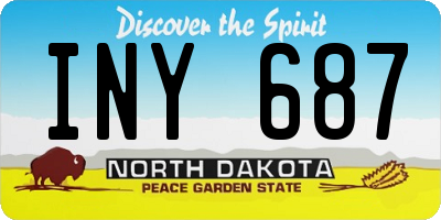 ND license plate INY687