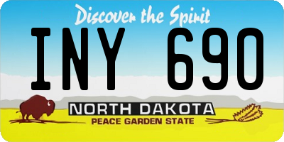 ND license plate INY690
