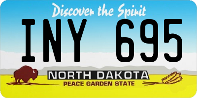 ND license plate INY695