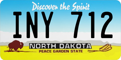ND license plate INY712