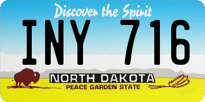 ND license plate INY716