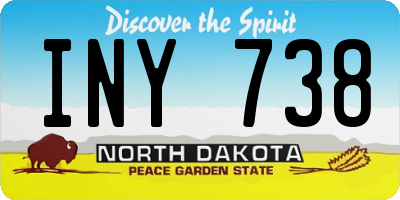 ND license plate INY738