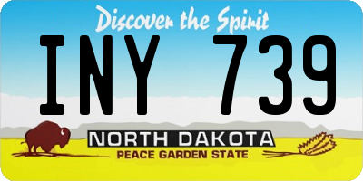 ND license plate INY739