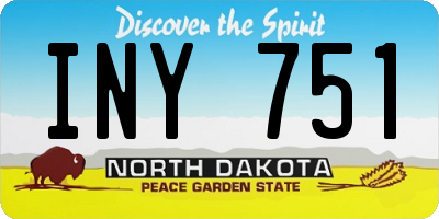 ND license plate INY751