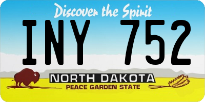 ND license plate INY752