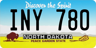 ND license plate INY780