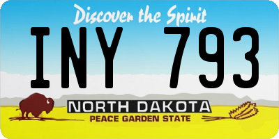 ND license plate INY793