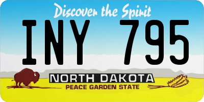 ND license plate INY795