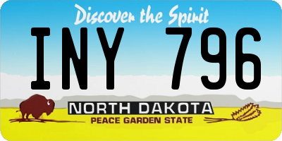 ND license plate INY796
