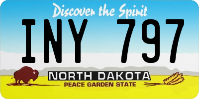 ND license plate INY797