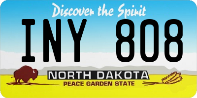 ND license plate INY808