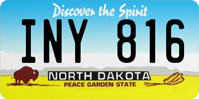 ND license plate INY816