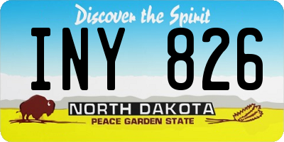ND license plate INY826