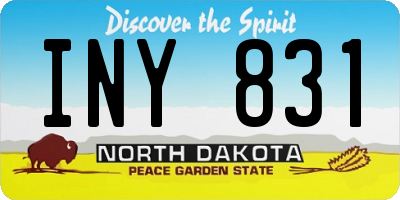 ND license plate INY831