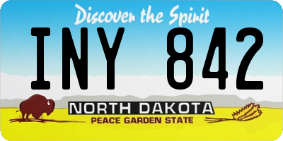ND license plate INY842