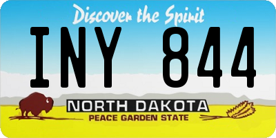 ND license plate INY844