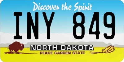 ND license plate INY849