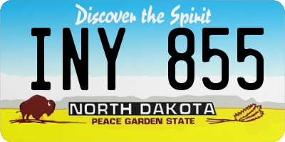 ND license plate INY855