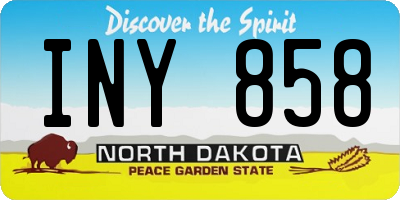 ND license plate INY858