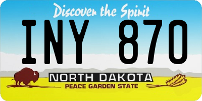 ND license plate INY870