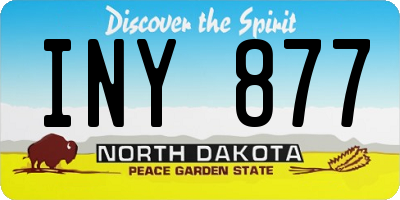ND license plate INY877