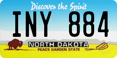 ND license plate INY884