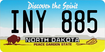 ND license plate INY885