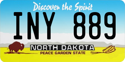 ND license plate INY889