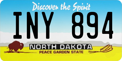ND license plate INY894