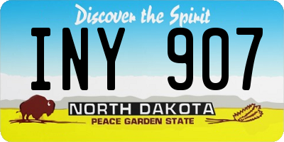 ND license plate INY907