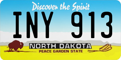 ND license plate INY913
