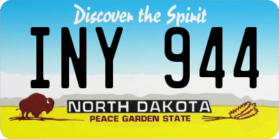 ND license plate INY944